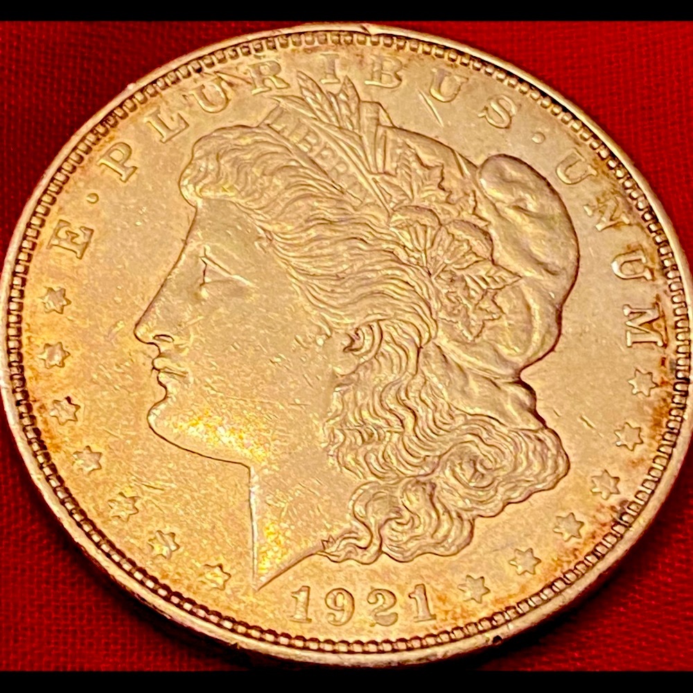 Choice AU/UNC 1921-D Morgan Silver Dollar - Last Year of Issue - Great Luster